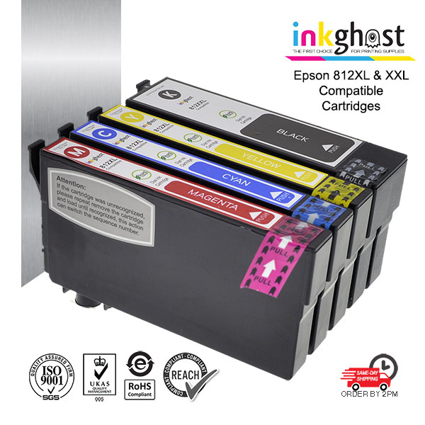 812XL XXL compatible Ink👻 ink cartridges for Epson Workforce WF3820